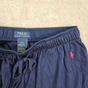 Polo Ralph Lauren Shorts Red Pony Logo Cotton Modal Blue Drawstring Mens Size S